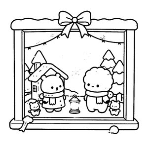 Winter Friends Coloring Page - Printable Coloring Page