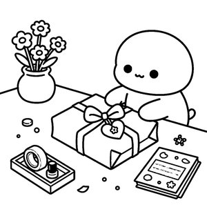 A Sweet Surprise - Printable Coloring Page